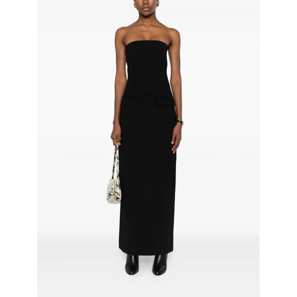 Toteme Black Strapless Column Dress